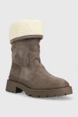Черевики Answear Lab жіночі колір сірий на платформі злегка утеплена