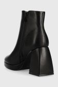 Черевики Answear Lab жіночі колір чорний каблук блок злегка утеплена (2689108)