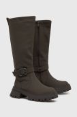 Чоботи Answear Lab жіночі колір зелений на плоскому ходу