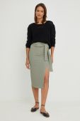 Спідниця Answear Lab колір зелений midi пряма (2553807)
