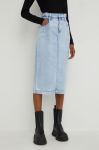 Джинсова спідниця Answear Lab midi пряма колір блакитний (2640906) Джинсова спідниця Answear Lab midi пряма колір блакитний (2640906)