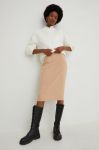 Спідниця Answear Lab колір бежевий midi олівець (2645237) Спідниця Answear Lab колір бежевий midi олівець (2645237)