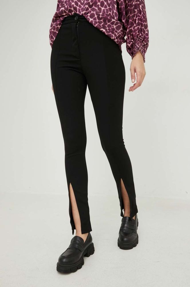 Штани Answear Lab жіночі колір чорний облягаюче висока посадка (2805679)