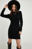 Сукня з вовною Answear Lab колір чорний mini облягаюча