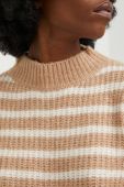 Светр з вовною Answear Lab жіночий колір бежевий півгольф