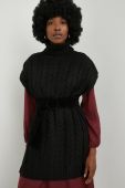 Безрукавка Answear Lab жіночий колір чорний теплий гольф