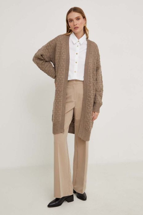 Кардиган з вовною Answear Lab колір коричневий (3559027)