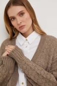 Кардиган з вовною Answear Lab колір коричневий (3559027)