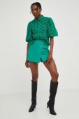 Бавовняна сорочка Answear Lab жіноча колір зелений
