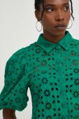 Бавовняна сорочка Answear Lab жіноча колір зелений