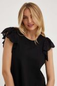 Бавовняна футболка Answear Lab колір чорний (3323196)