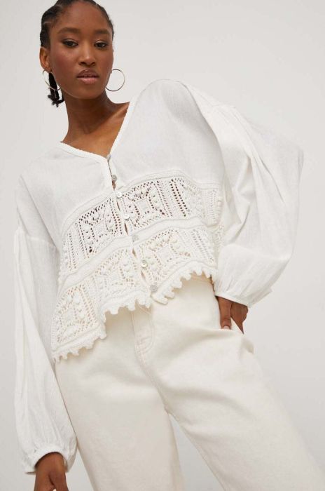 Сорочка Answear Lab жіноча колір бежевий