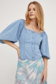 Бавовняна сорочка Answear Lab жіноча колір блакитний (3354975)