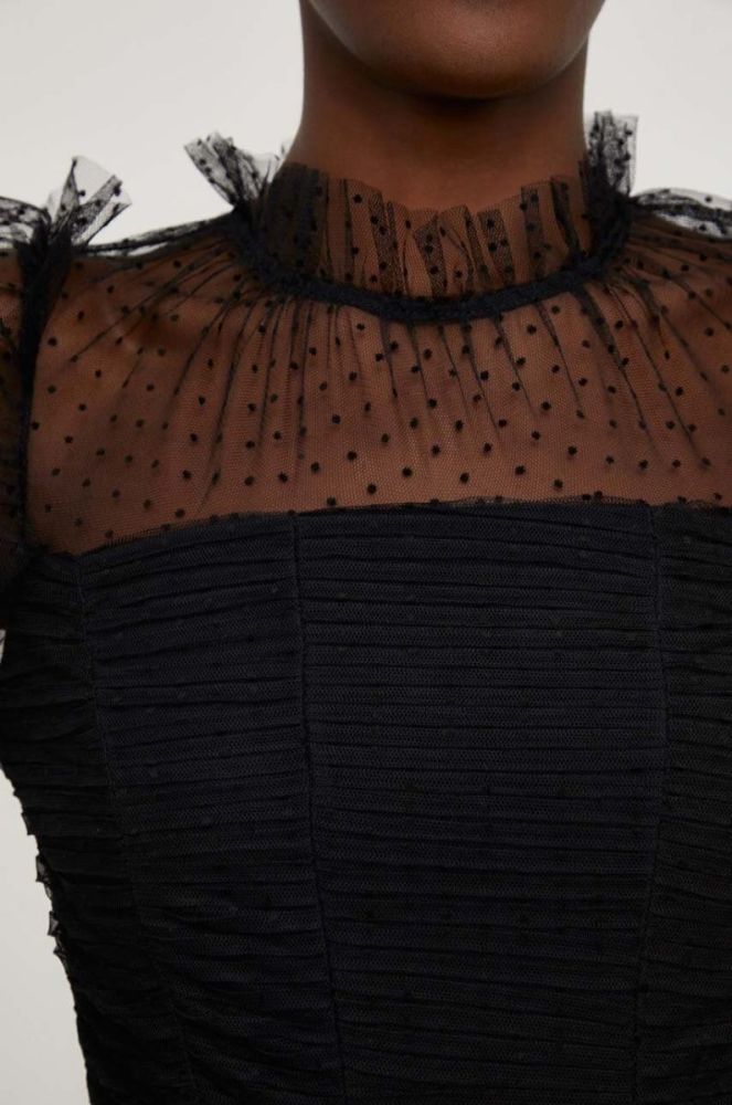 Блузка Answear Lab X Лімітована колекція NO SHAME жіноча колір чорний візерунок фото 6