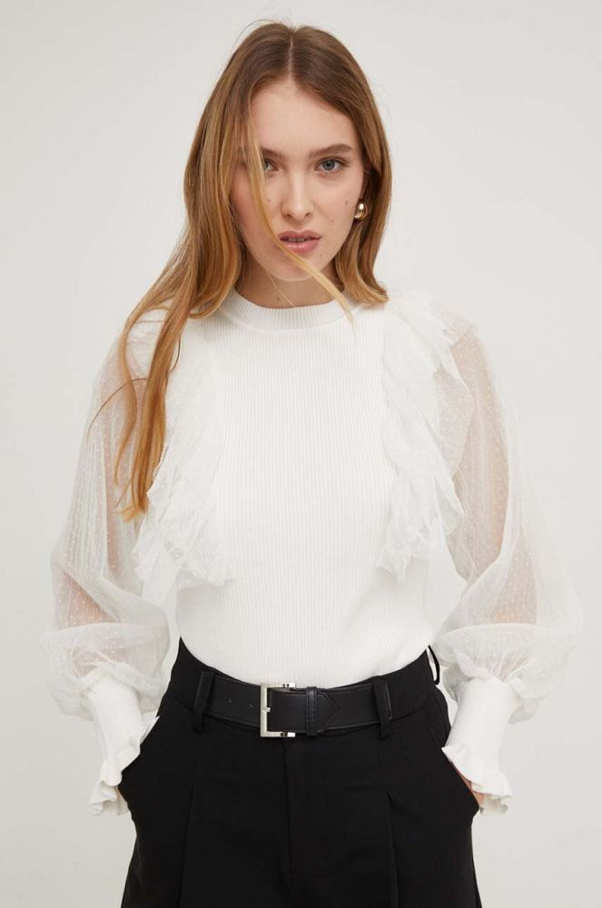 Блузка Answear Lab жіноча колір білий однотонна (3586510)