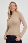 Светр Answear Lab колір бежевий легкий півгольф