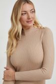 Светр Answear Lab колір бежевий легкий півгольф