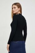 Светр Answear Lab колір чорний легкий півгольф