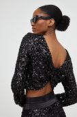 Блузка Answear Lab жіноча колір чорний з аплікацією (3679858)