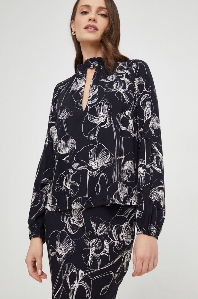 Блузка Answear Lab жіноча колір чорний візерунок (3685088)