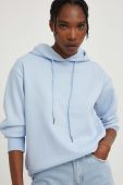 Кофта Answear Lab жіноча з капюшоном однотонна колір блакитний