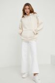 Кофта Answear Lab жіноча колір бежевий з капюшоном з аплікацією (3412363)