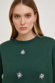 Кофта Answear Lab жіноча колір зелений з аплікацією