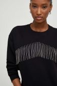 Бавовняна кофта Answear Lab жіноча колір чорний з аплікацією