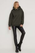 Кофта Answear Lab жіноча колір зелений з капюшоном однотонна (3586518)