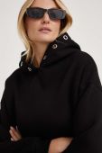Кофта Answear Lab жіноча колір чорний з капюшоном однотонна (3586515)
