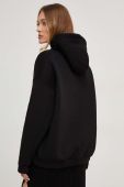 Кофта Answear Lab жіноча колір чорний з капюшоном з аплікацією (3651926)