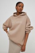 Кофта Answear Lab жіноча колір коричневий з капюшоном з аплікацією (3655863)