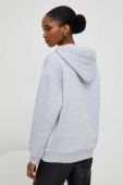 Бавовняна кофта Answear Lab жіноча колір сірий з капюшоном однотонна