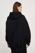 Кофта Answear Lab жіноча колір чорний з капюшоном однотонна (3682019)