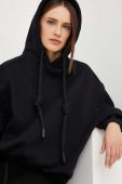 Кофта Answear Lab жіноча колір чорний з капюшоном однотонна (3682019)