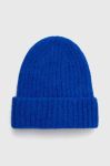 Шапка з вовною Answear Lab з товстого трикотажу колір блакитний Шапка з вовною Answear Lab з товстого трикотажу колір блакитний