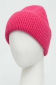 Вовняна шапка Answear Lab колір рожевий з товстого трикотажу вовна (3622818)