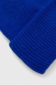 Вовняна шапка Answear Lab з товстого трикотажу вовна колір блакитний