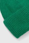 Вовняна шапка Answear Lab колір зелений з товстого трикотажу вовна