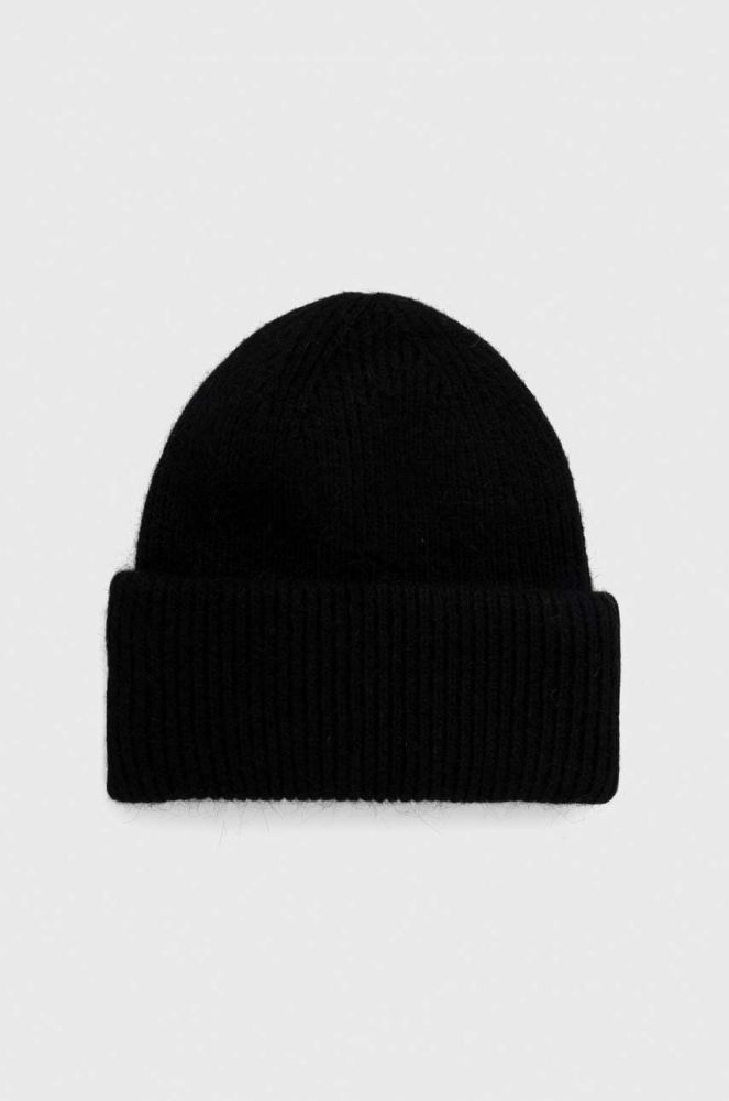 Вовняна шапка Answear Lab колір чорний з товстого трикотажу вовна (3622821)