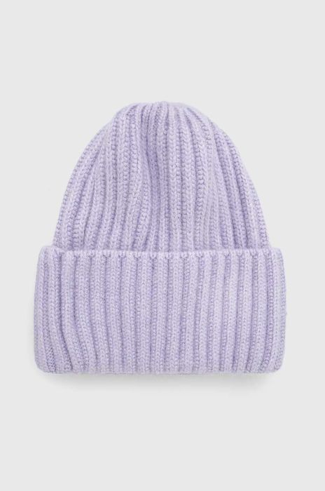 Вовняна шапка Answear Lab колір фіолетовий з товстого трикотажу вовна (3655876)