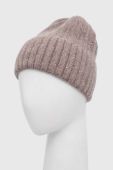 Вовняна шапка Answear Lab колір бежевий з товстого трикотажу вовна (3655879)