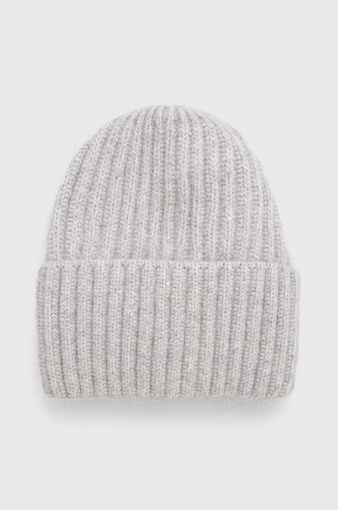 Вовняна шапка Answear Lab колір сірий з товстого трикотажу вовна (3655877)