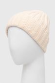 Вовняна шапка Answear Lab колір бежевий з товстого трикотажу вовна (3655880)