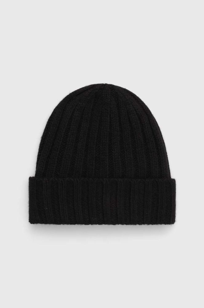 Вовняна шапка Answear Lab колір чорний з товстого трикотажу вовна (3655882)