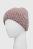 Вовняна шапка Answear Lab колір бежевий з товстого трикотажу вовна (3655884)
