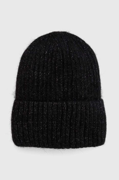 Вовняна шапка Answear Lab колір чорний з товстого трикотажу вовна (3655885)