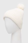 Вовняна шапка Answear Lab колір бежевий з товстого трикотажу вовна (3682030)