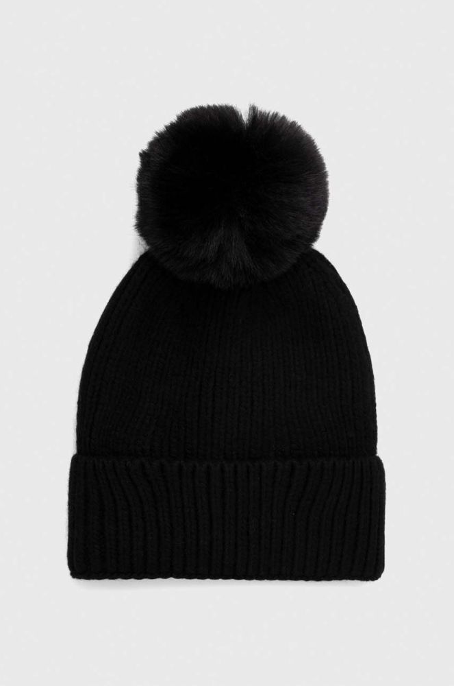 Вовняна шапка Answear Lab колір чорний з товстого трикотажу вовна (3682027)