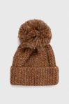 Вовняна шапка Answear Lab колір коричневий з товстого трикотажу вовна Вовняна шапка Answear Lab колір коричневий з товстого трикотажу вовна